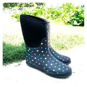 Polka Dot Rainboots
